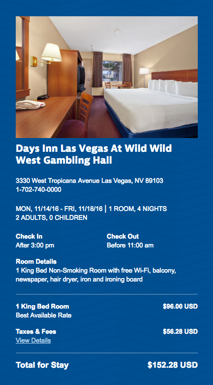 Days Inn Las Vegas Reservation 1 